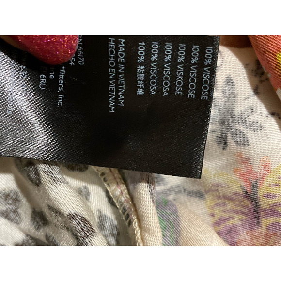 Anthropologie Women Pilcro Button Shirt Multicolor Leopard Floral Long Sleeve M - Picture 8 of 11